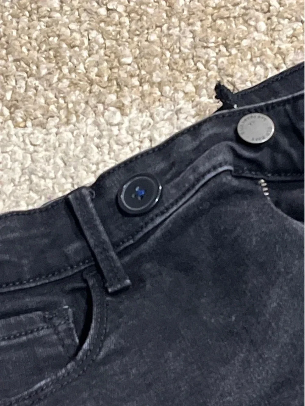 Girls size 12 Black jeaned skirt denim